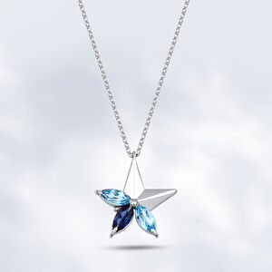 0.58 Karat Celestia Blue Topaz Safir Kolye