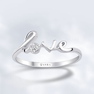 0.03 Karat Pırlanta Love Yüzük