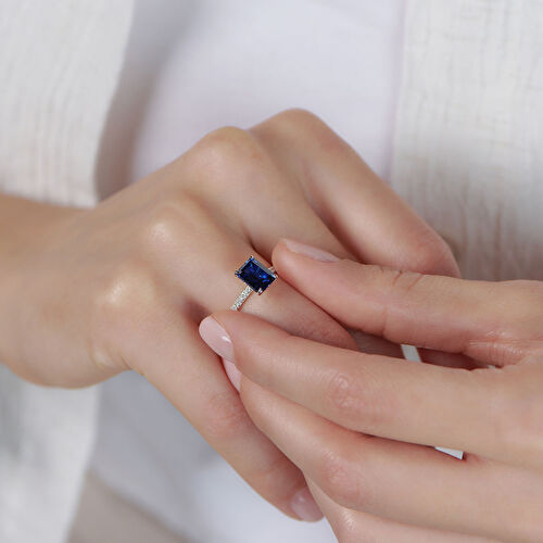 2.13 Karat Pırlanta Safir Yüzük